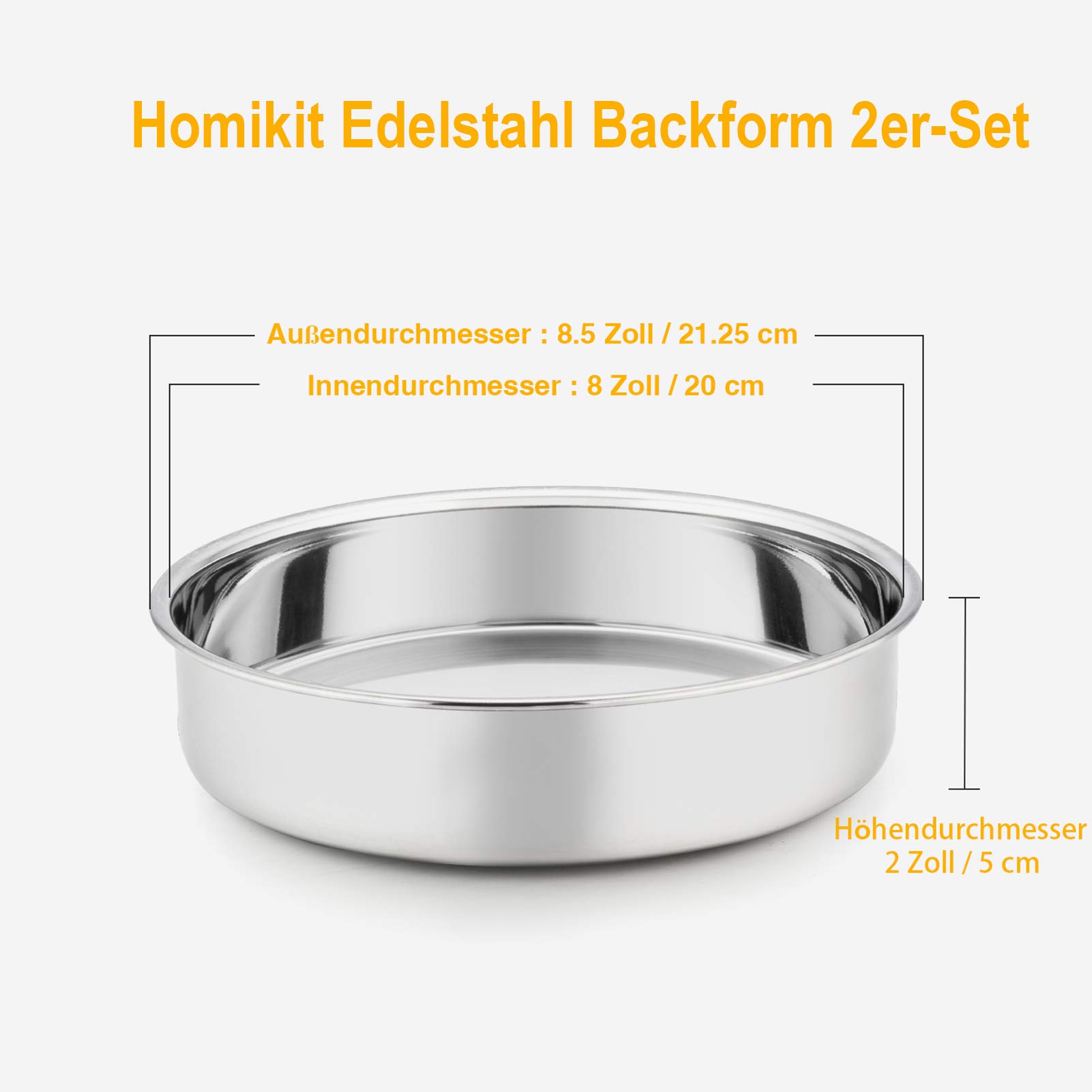 homikit-bakeware-backform-rund-20-cm-2er-set-edelstahl image 2