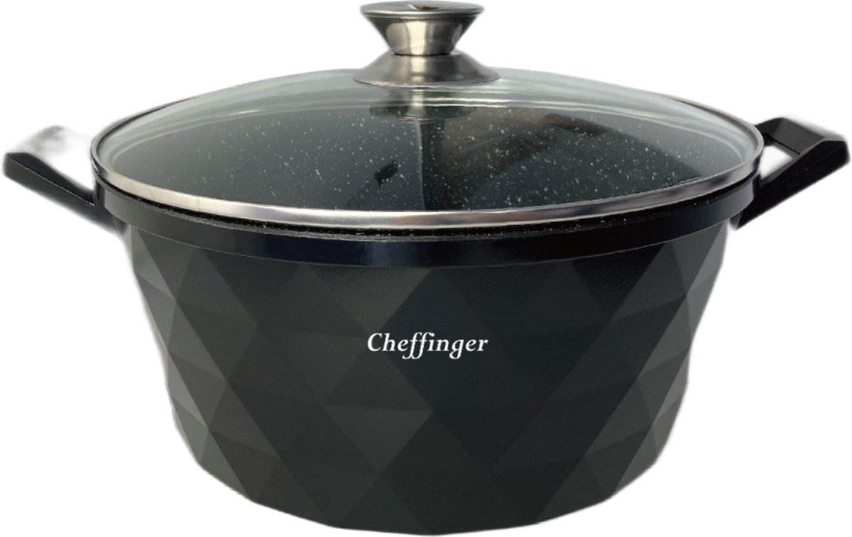 cheffinger-cookware-cf-diac32-s-wok-32-cm-schwarz-antihaft image 1