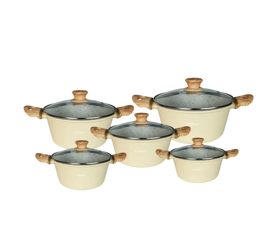 cheffinger-cookware-cf-cs01-topfset-beige-antihaft image 1
