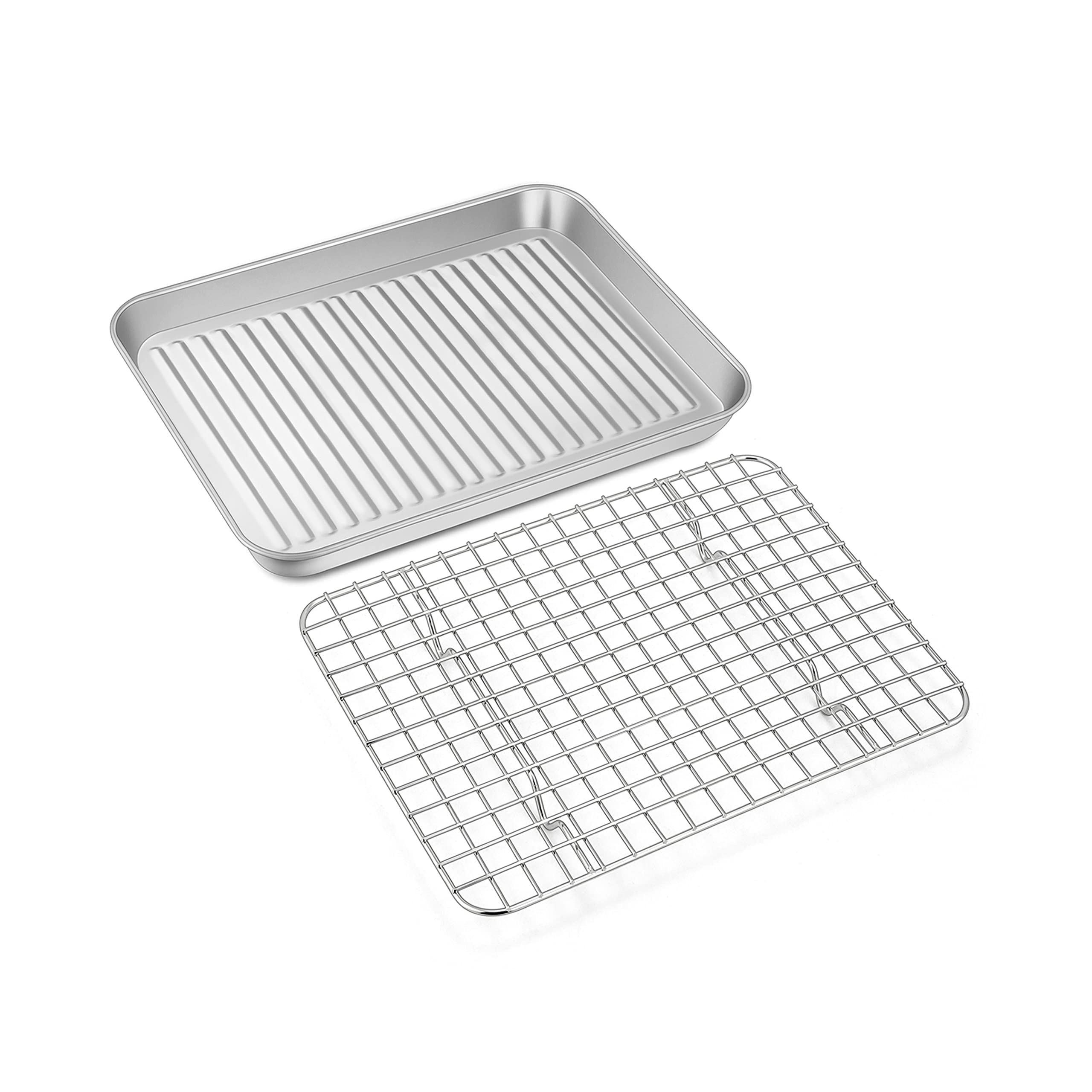 homikit-bakeware-backblech-mit-gitter-23-6cm-mini-ofenblech-edelstahl image 1