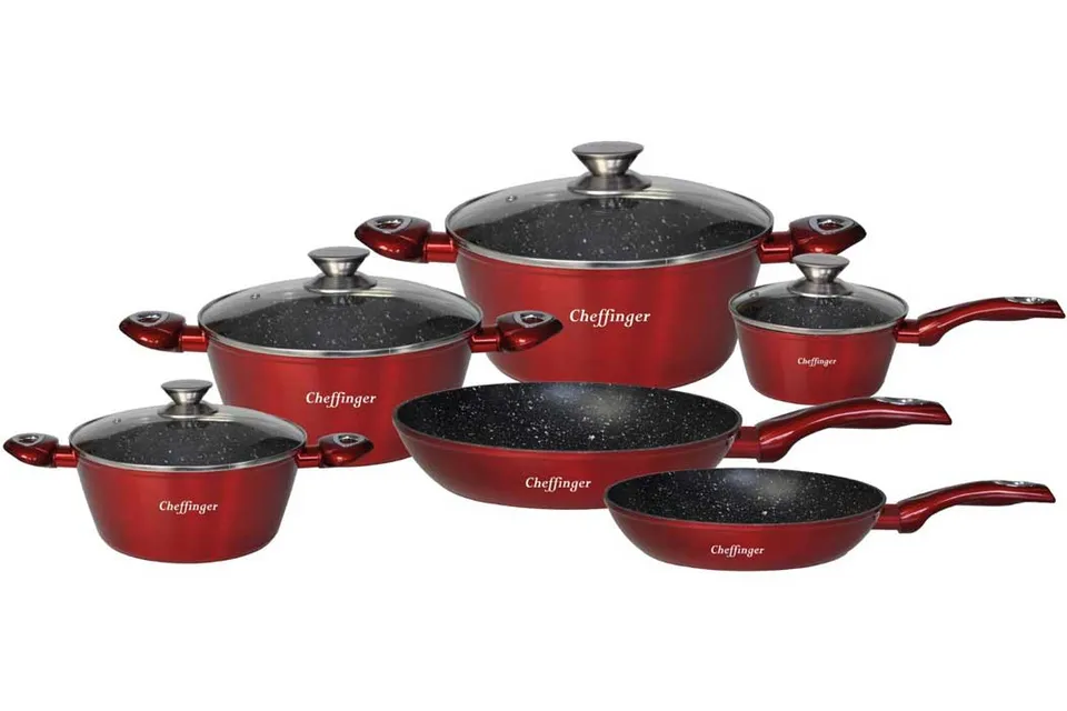 cheffinger-cookware-cf-fa1010-bratpfanne-rot image 1