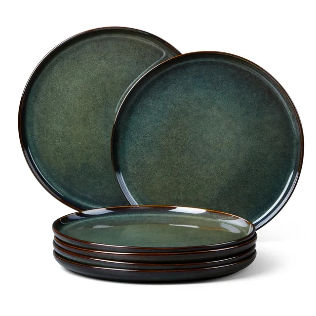 homikit-dinnerware-tellerset-26-5-cm-steinzeug-gr-n-6-teilig image 1