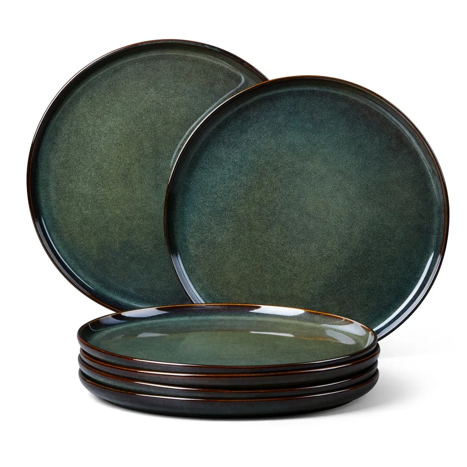 homikit-dinnerware-tellerset-26-5-cm-steinzeug-gr-n-6-teilig image 1