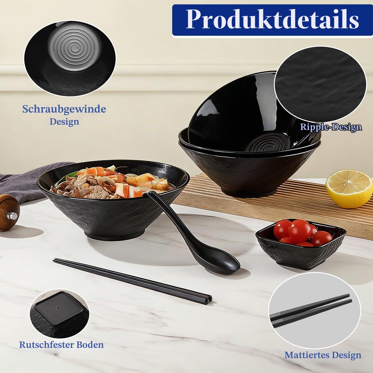 berglander-kitchen-utensils-ramen-sch-ssel-set-16-tlg-schwarz image 6