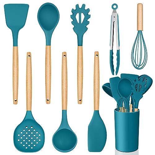 homikit-kitchen-gadgets-kochbesteck-set-9-teilig-blau-holzgriff image 8