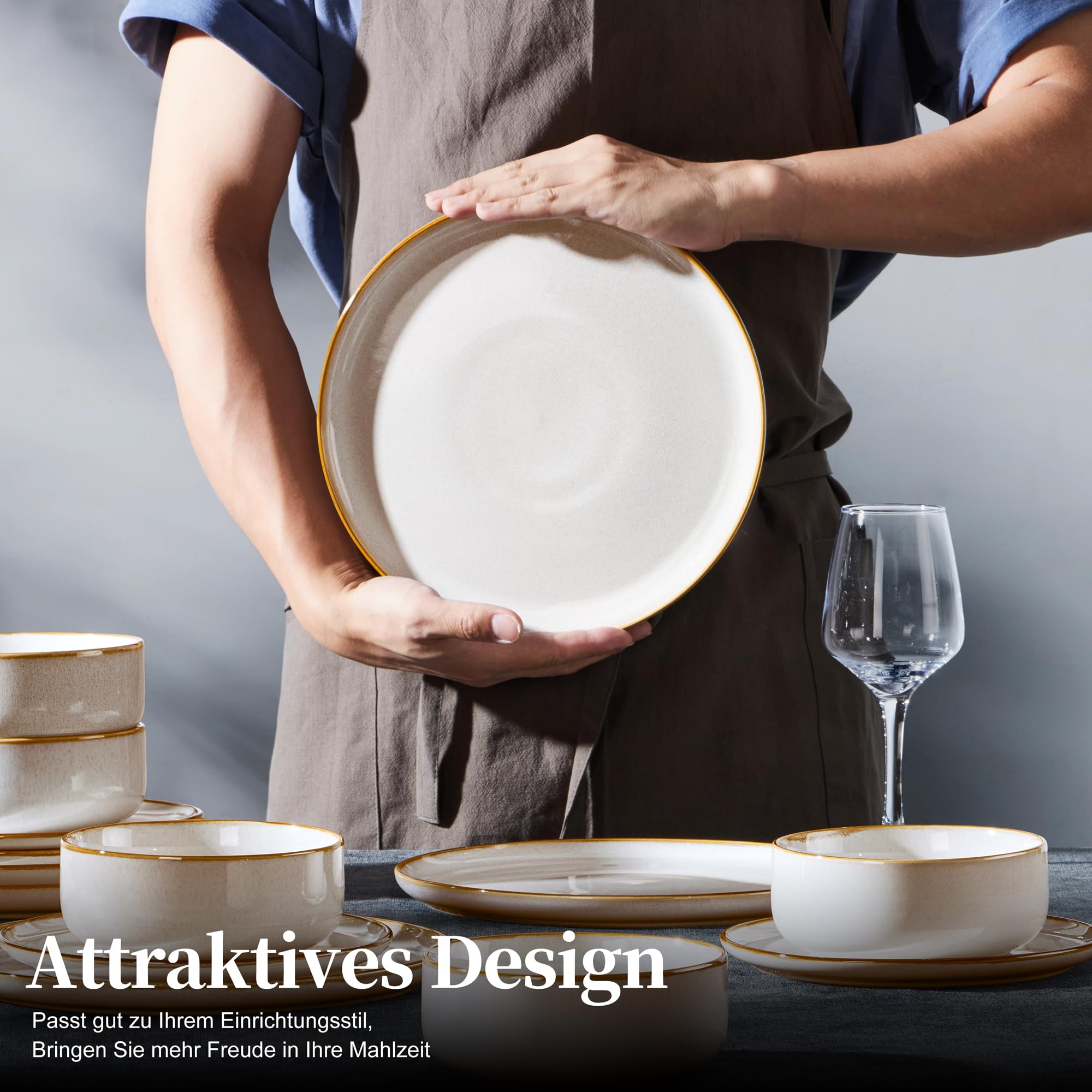 homikit-dinnerware-tellerset-26-5-cm-steinzeug-beige-6-teilig image 7