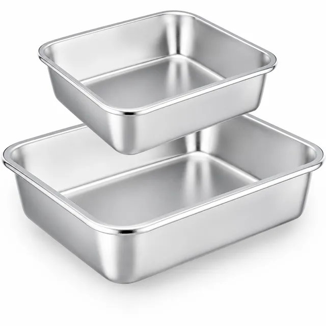 homikit-bakeware-auflaufform-set-2-teilig-edelstahl-32-5-27-cm image 1