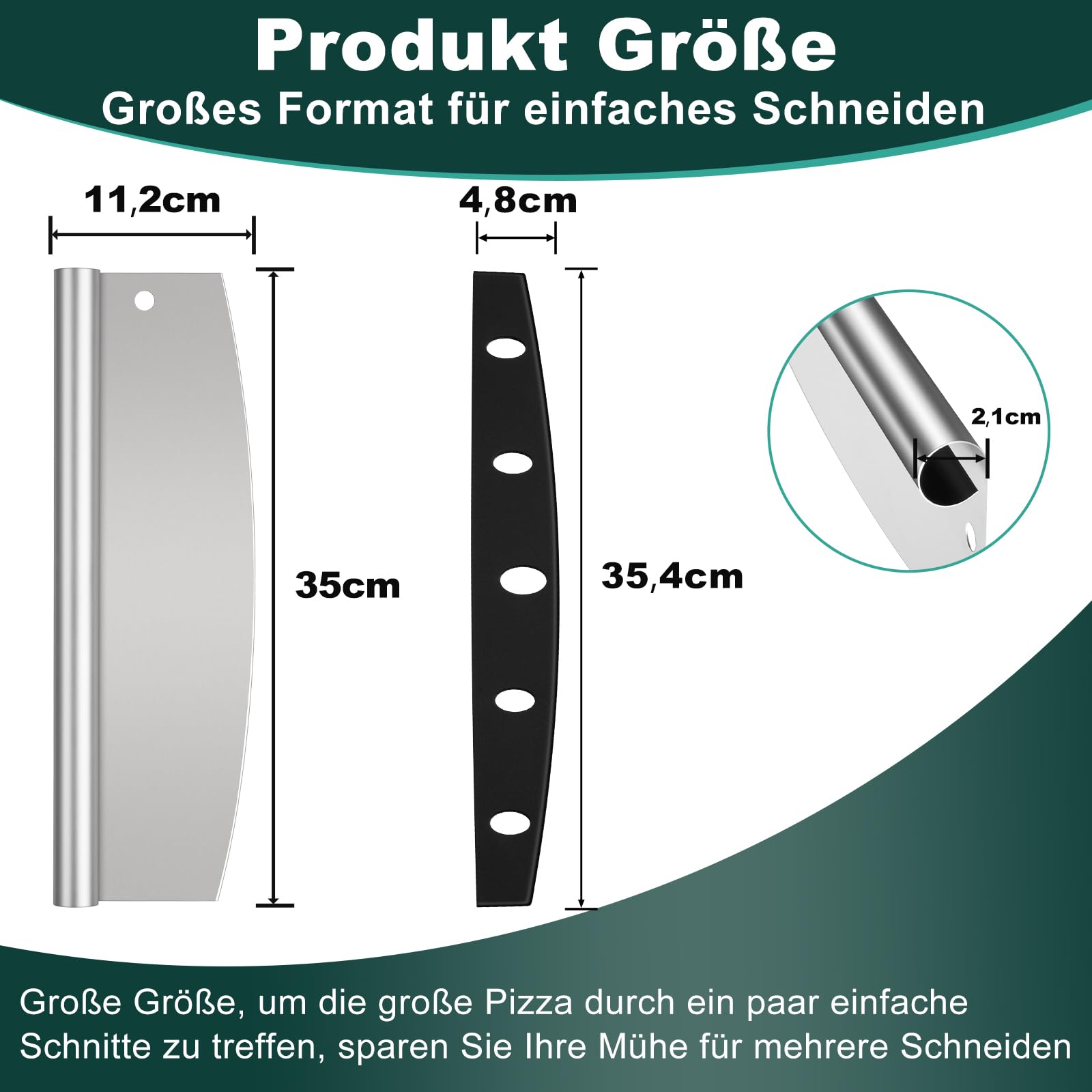 homikit-kitchen-gadgets-pizzaschneider-35cm-edelstahl-wiegemesser image 2