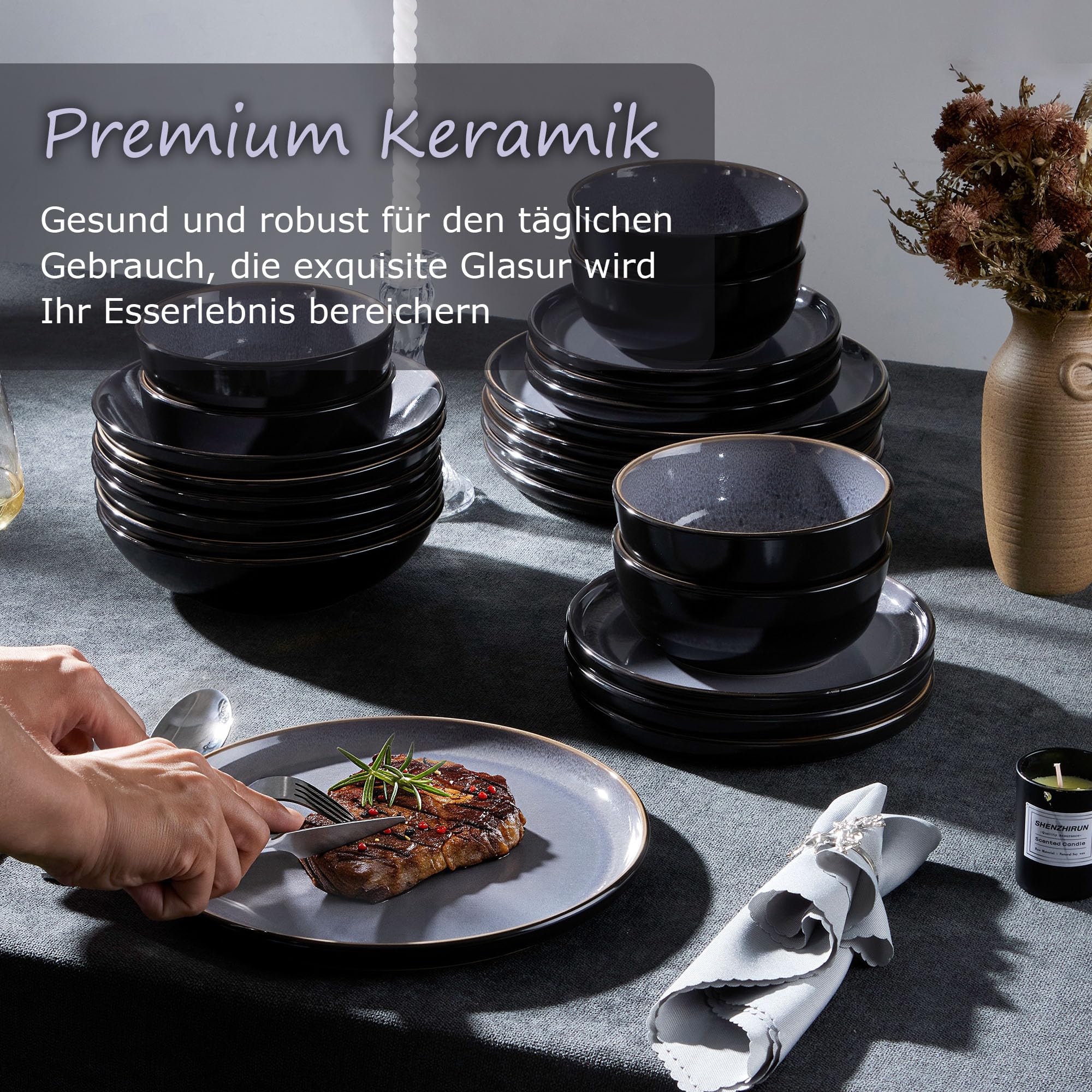 homikit-dinnerware-geschirrset-6-personen-schiefergrau-24-tlg-steinzeug image 4