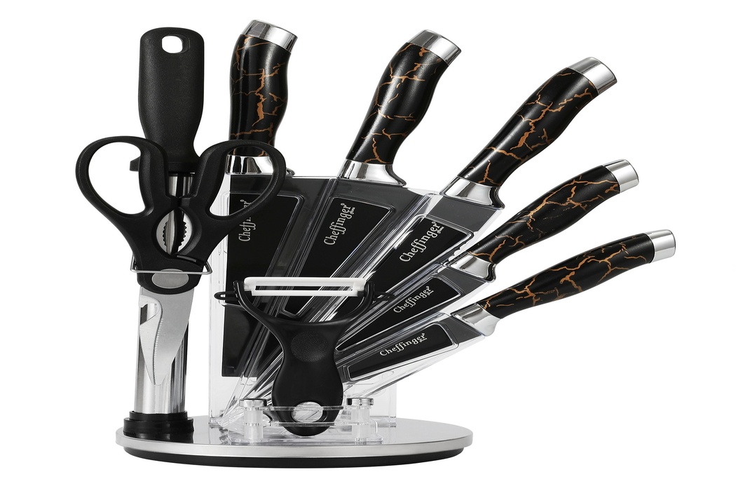 cheffinger-knives-cf-ks09-messerset-silber-marmor-design image 1