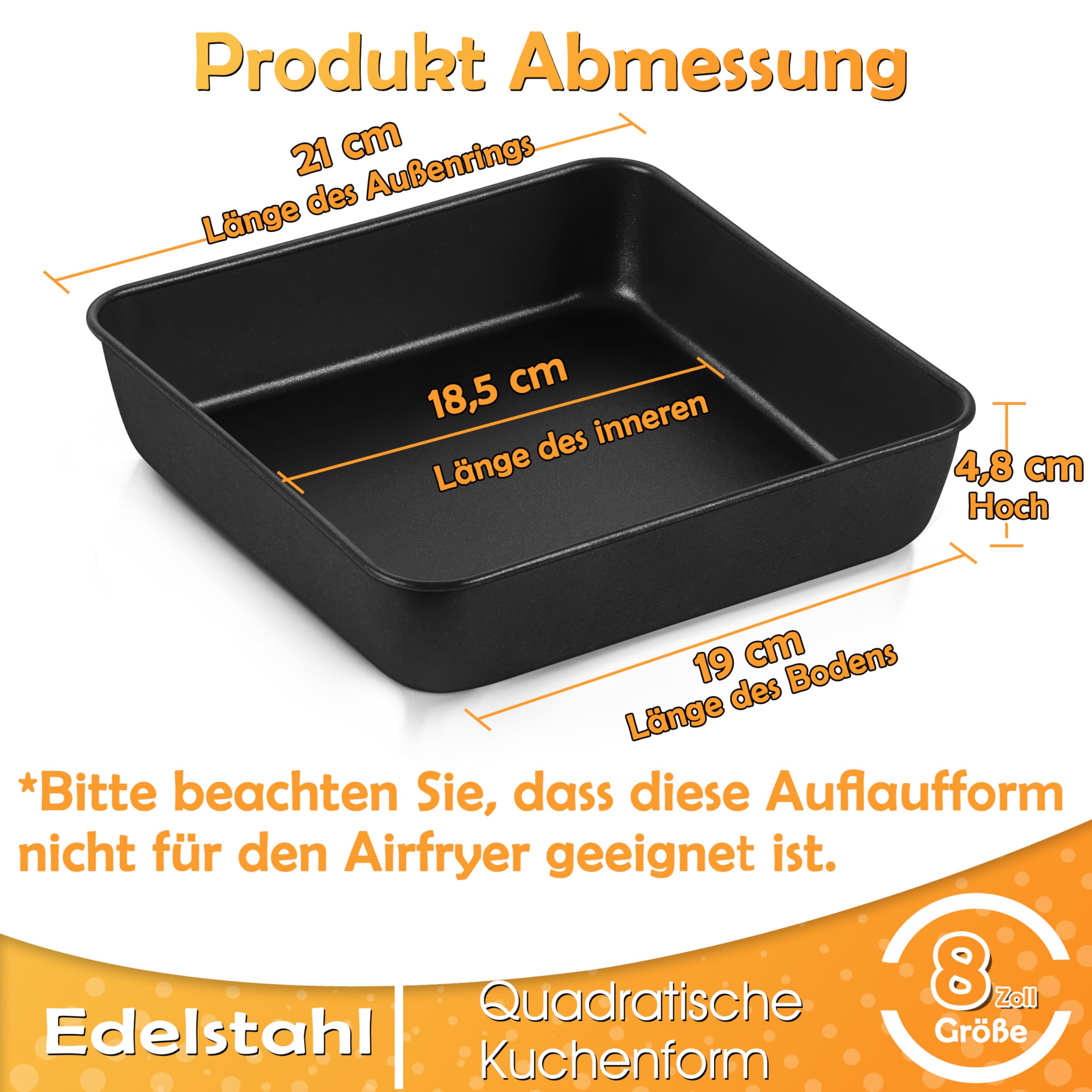 homikit-bakeware-auflaufform-21-cm-eckig-antihaftbeschichtet image 2