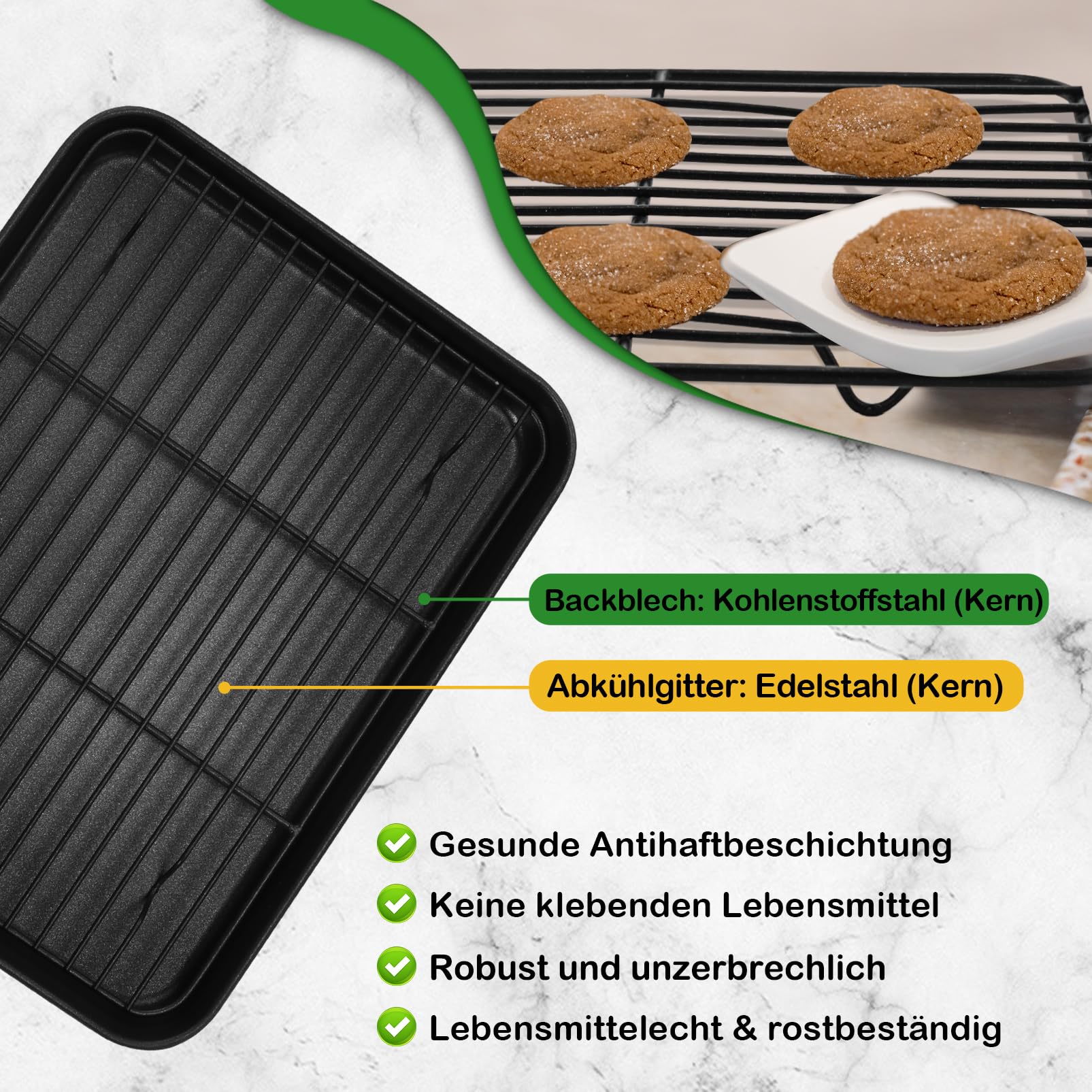 homikit-bakeware-backblech-mit-gitter-antihaft-26-5cm-set image 4