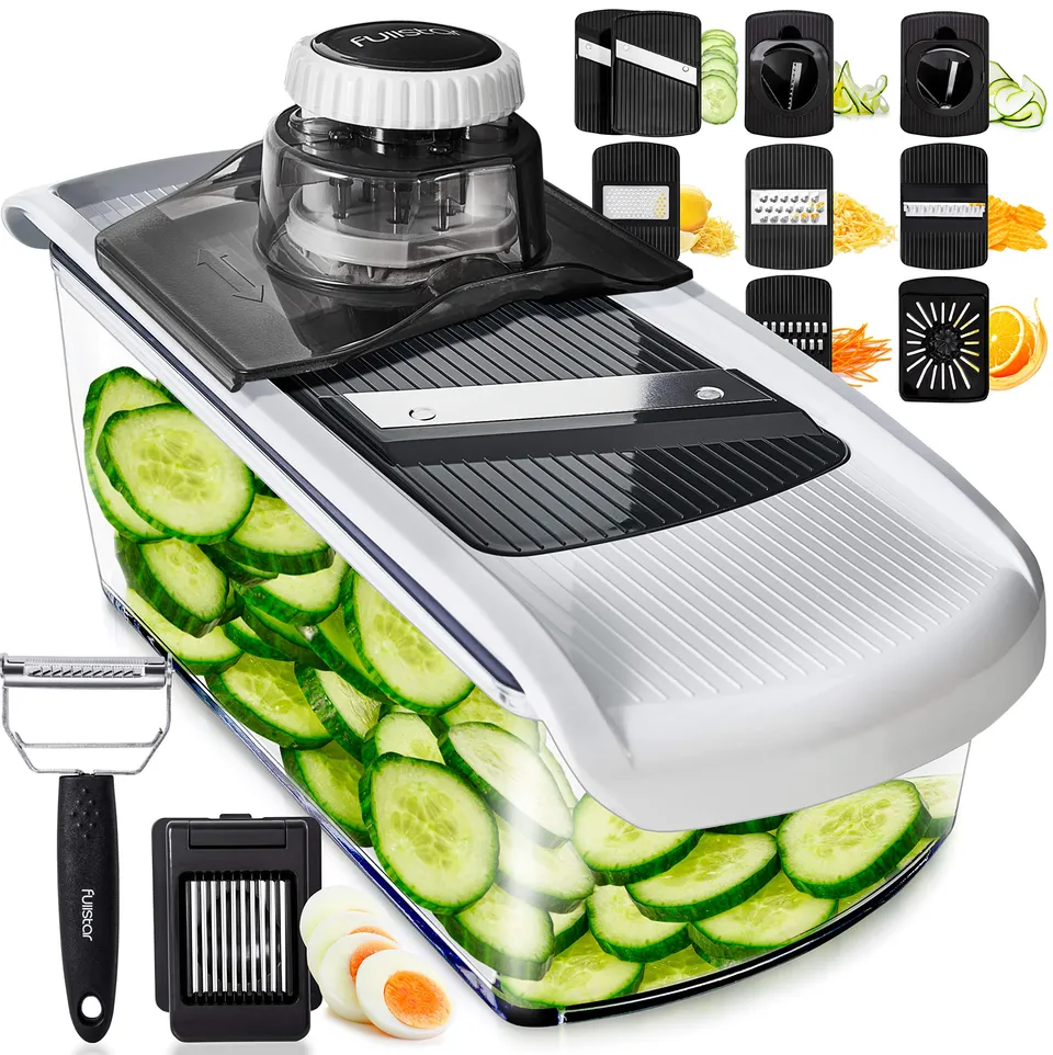 fullstar-pro-mandoline-gem-sehobel-11-in-1-edelstahlklingen image 1