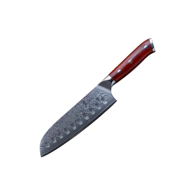 cleenbo-messer-santoku-petty-13cm-damast-vg10-rosenholz image 1
