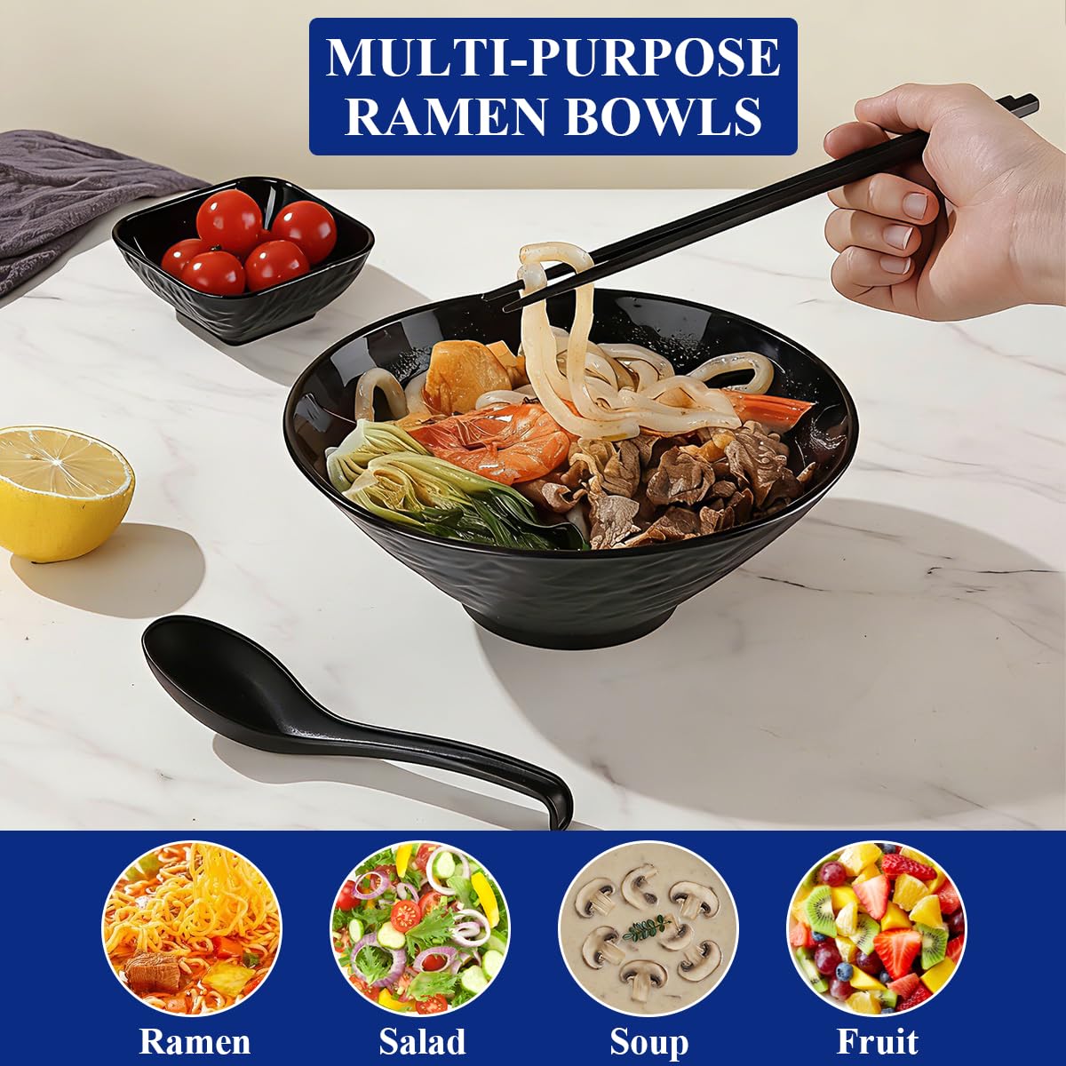 berglander-kitchen-utensils-ramen-sch-ssel-set-16-tlg-schwarz image 7