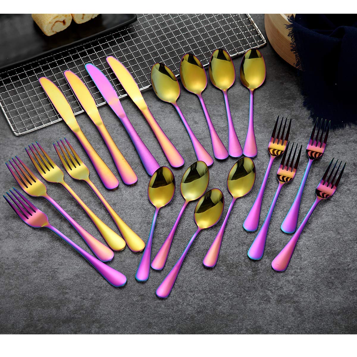 berglander-cutlery-set-besteckset-30-tlg-regenbogen-titan image 2