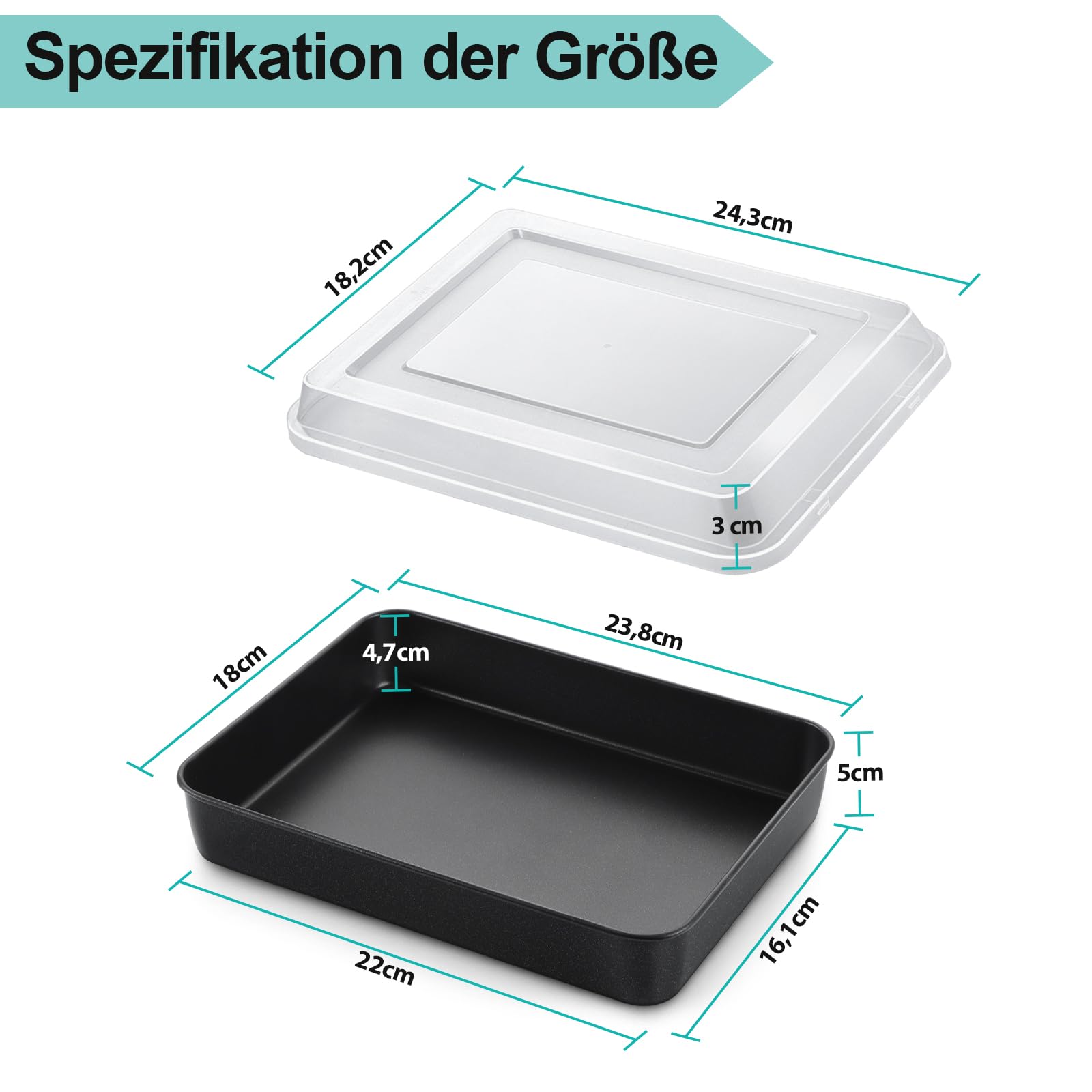 homikit-bakeware-backblech-set-23-8-cm-mit-deckel-4-tlg image 2