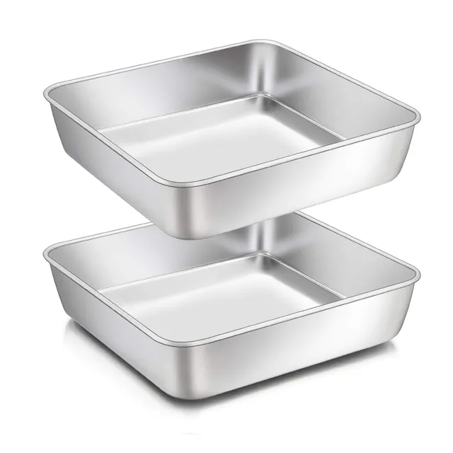 homikit-bakeware-kuchenform-21x21-backform-2er-set-edelstahl image 1