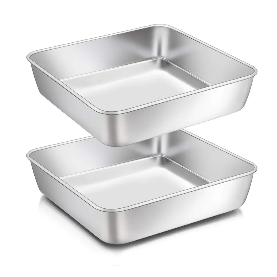 homikit-bakeware-kuchenform-21x21-backform-2er-set-edelstahl image 1