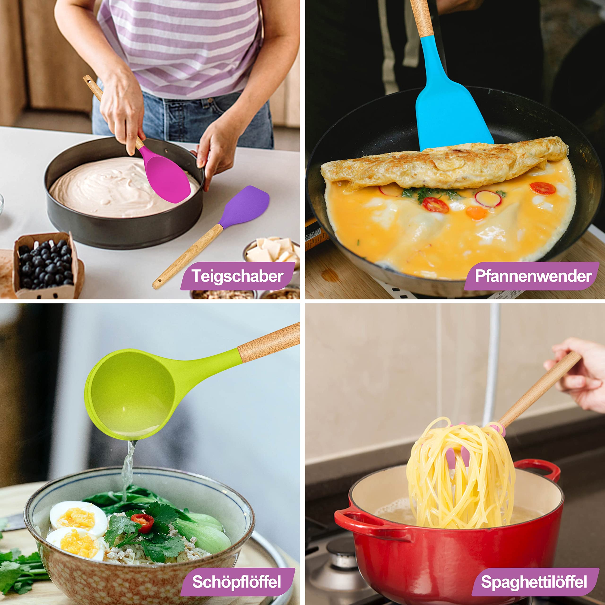 homikit-kitchen-gadgets-kochbesteck-set-15-teilig-bunt-holzgriff image 4