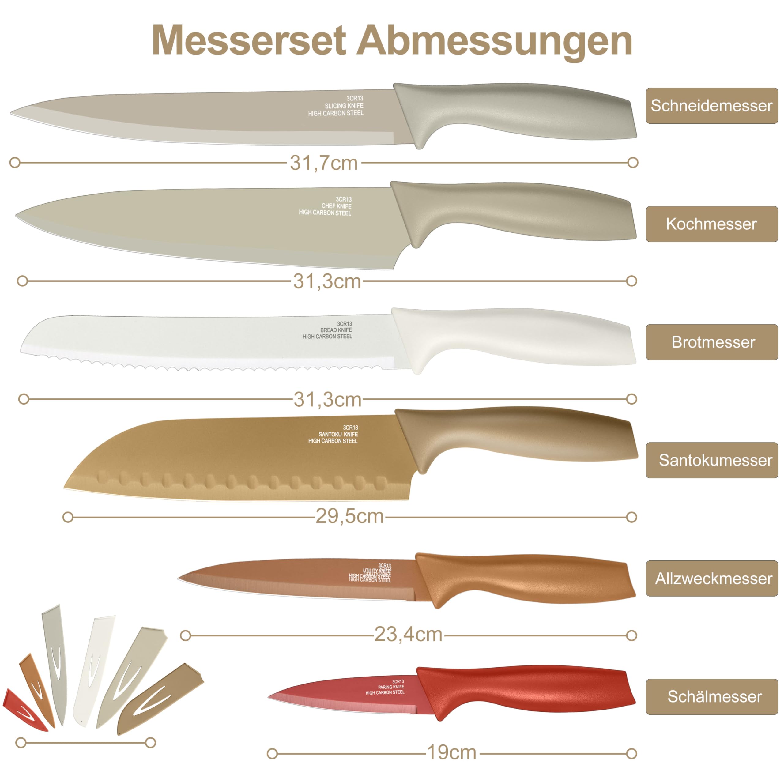 homikit-kitchen-gadgets-k-chenmesser-set-6tlg-bunt-edelstahl image 2