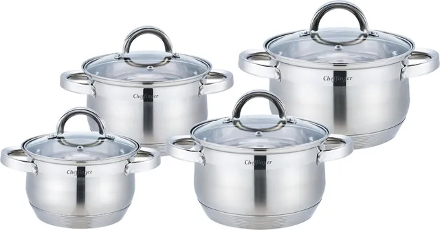 cheffinger-cookware-cf-ss8-edelstahl-kochtopf-mit-deckel-24-cm image 1