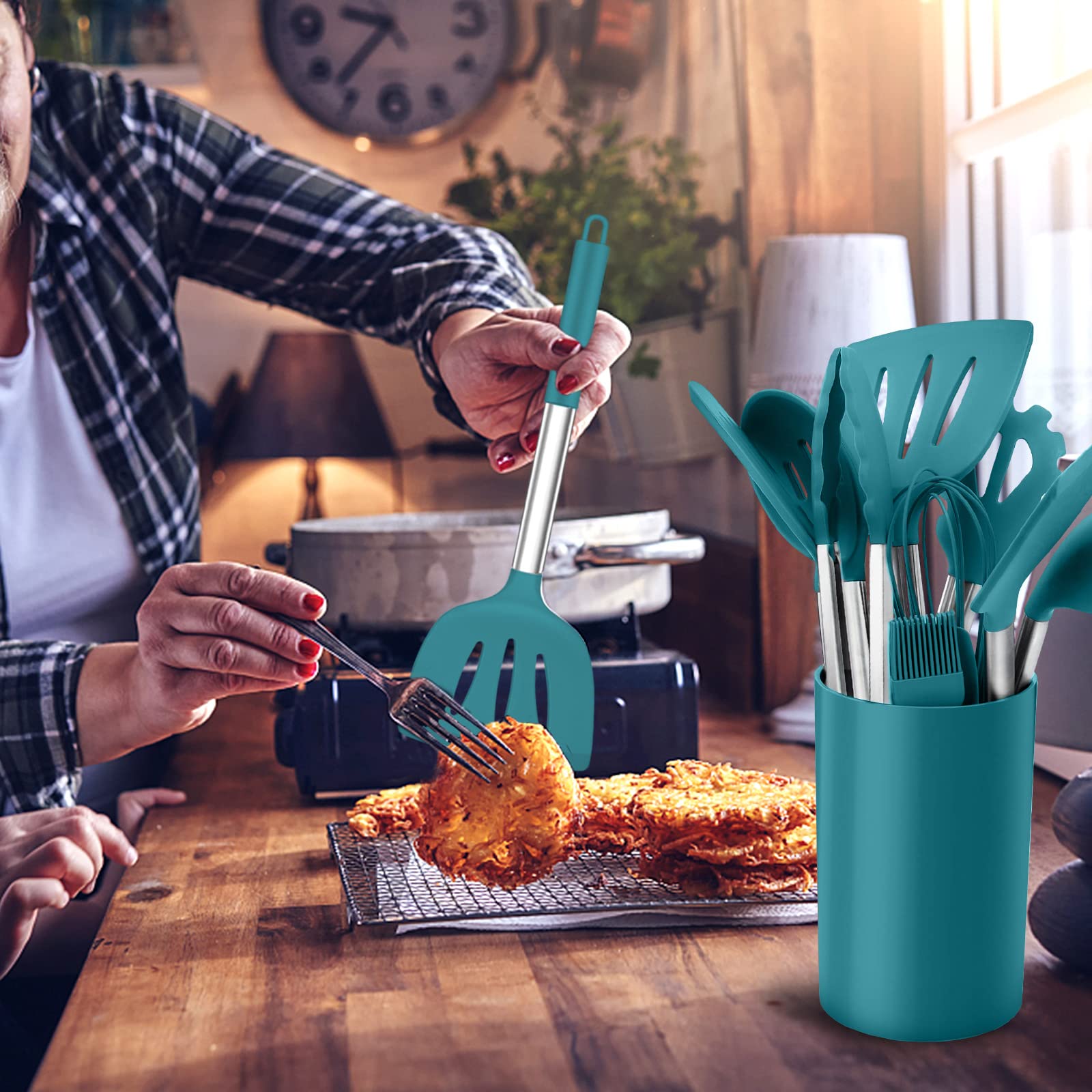 homikit-kitchen-gadgets-k-chenhelfer-set-17-teilig-blau-silikon image 3