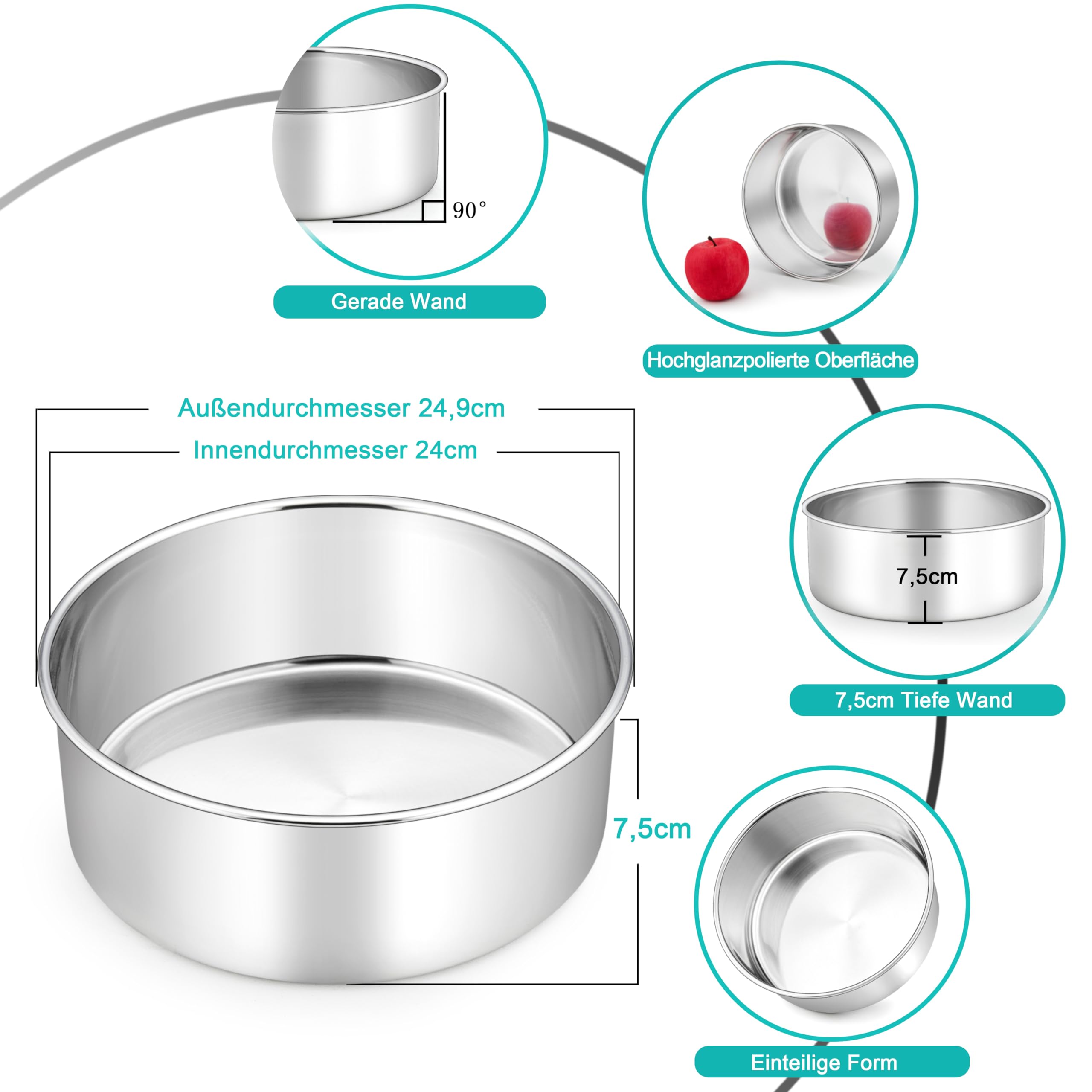 homikit-bakeware-backform-edelstahl-24cm-2er-set-tief image 2