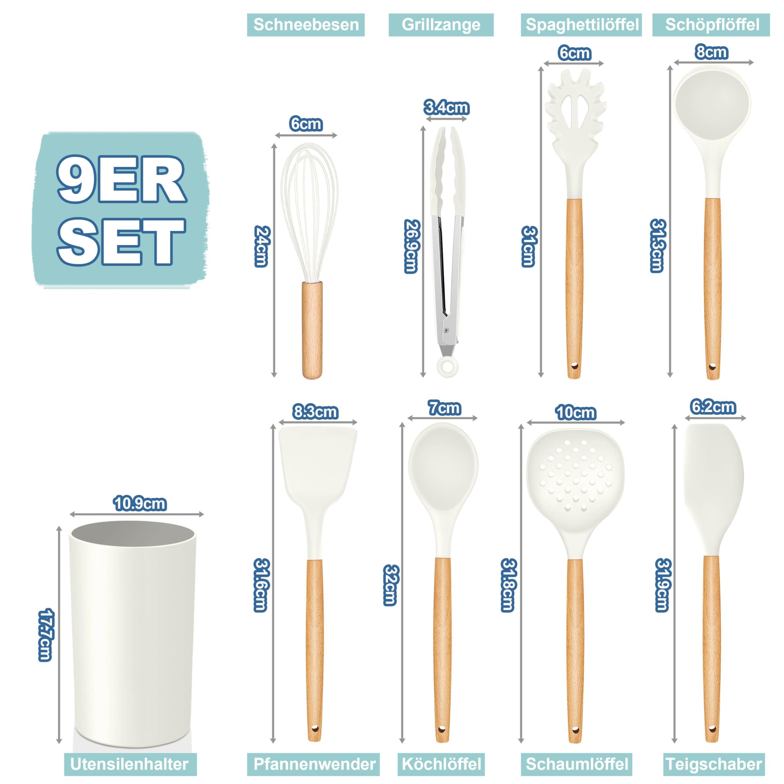 homikit-k-chenhelfer-set-silikon-9-teilig-wei-holzgriff image 2