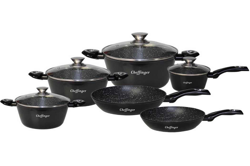 cheffinger-cookware-cf-fa1010-bratpfanne-schwarz-antihaft image 1