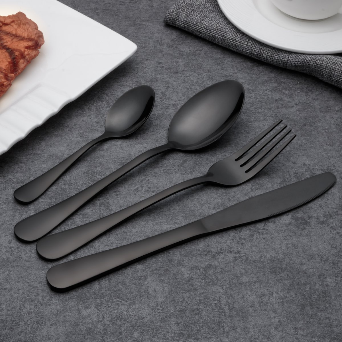 berglander-cutlery-set-besteckset-24tlg-schwarz-gl-nzend-titan image 2