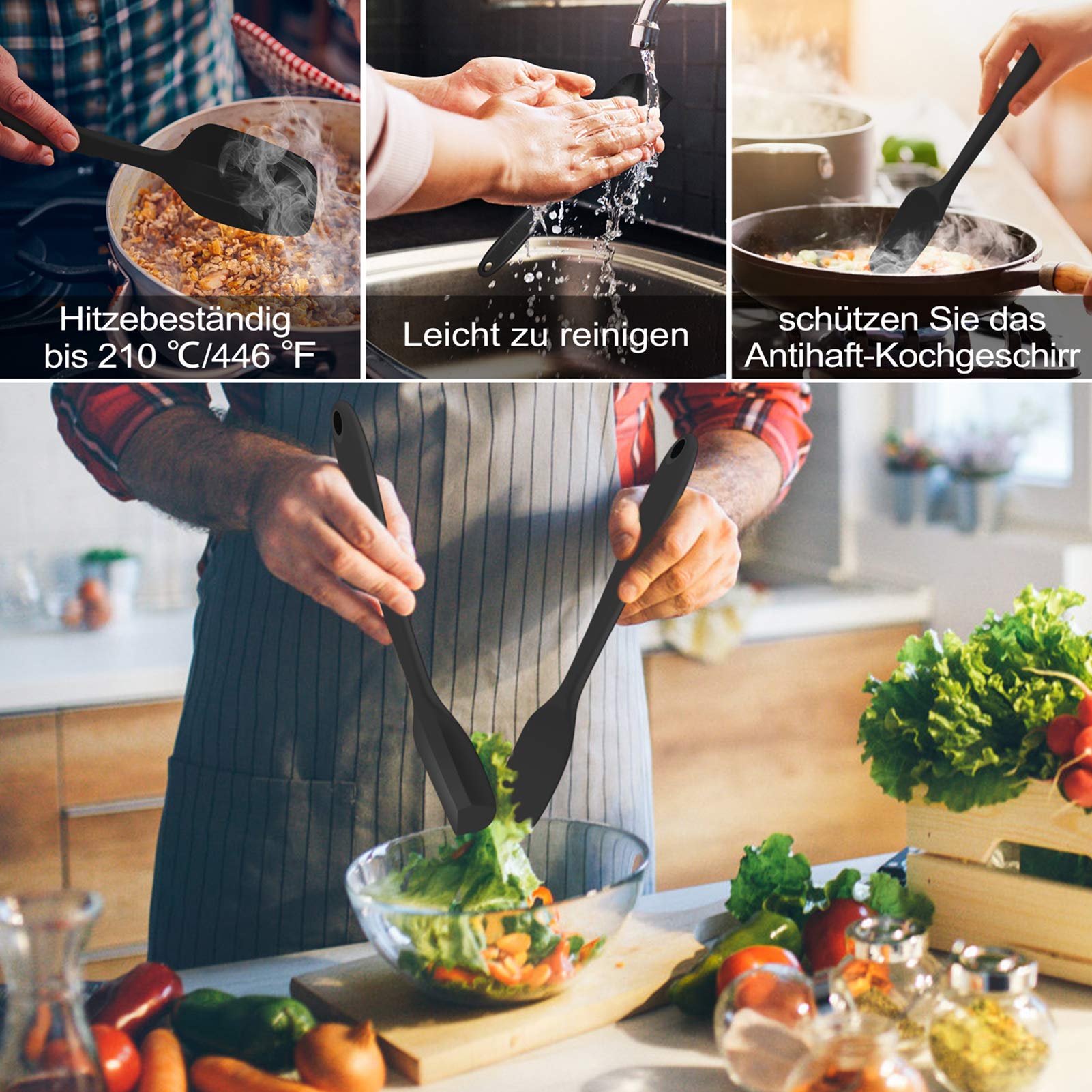 homikit-kitchen-gadgets-spatel-set-7-teilig-silikon-schwarz image 5