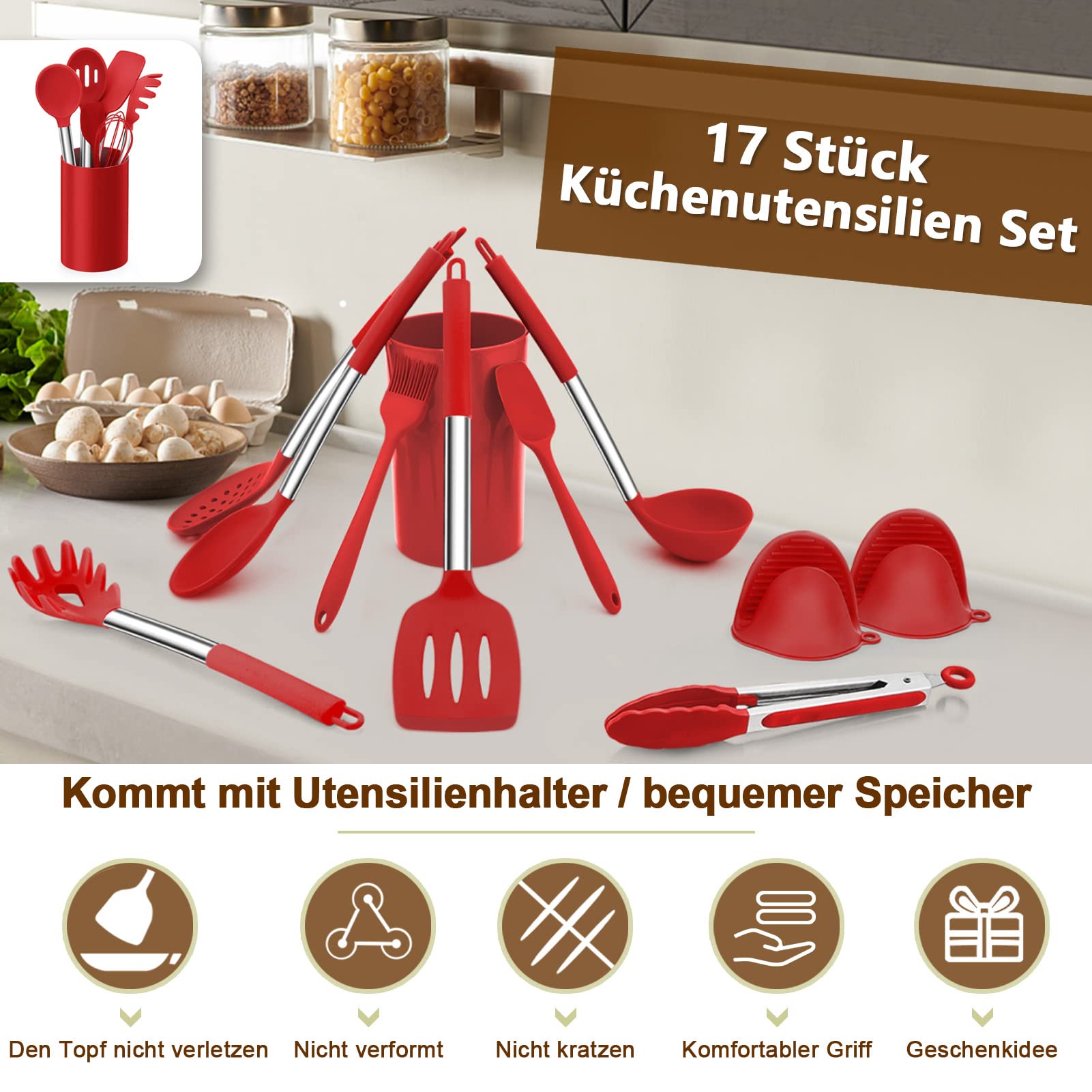 homikit-kitchen-gadgets-k-chenhelfer-set-17-teilig-rot-silikon image 5