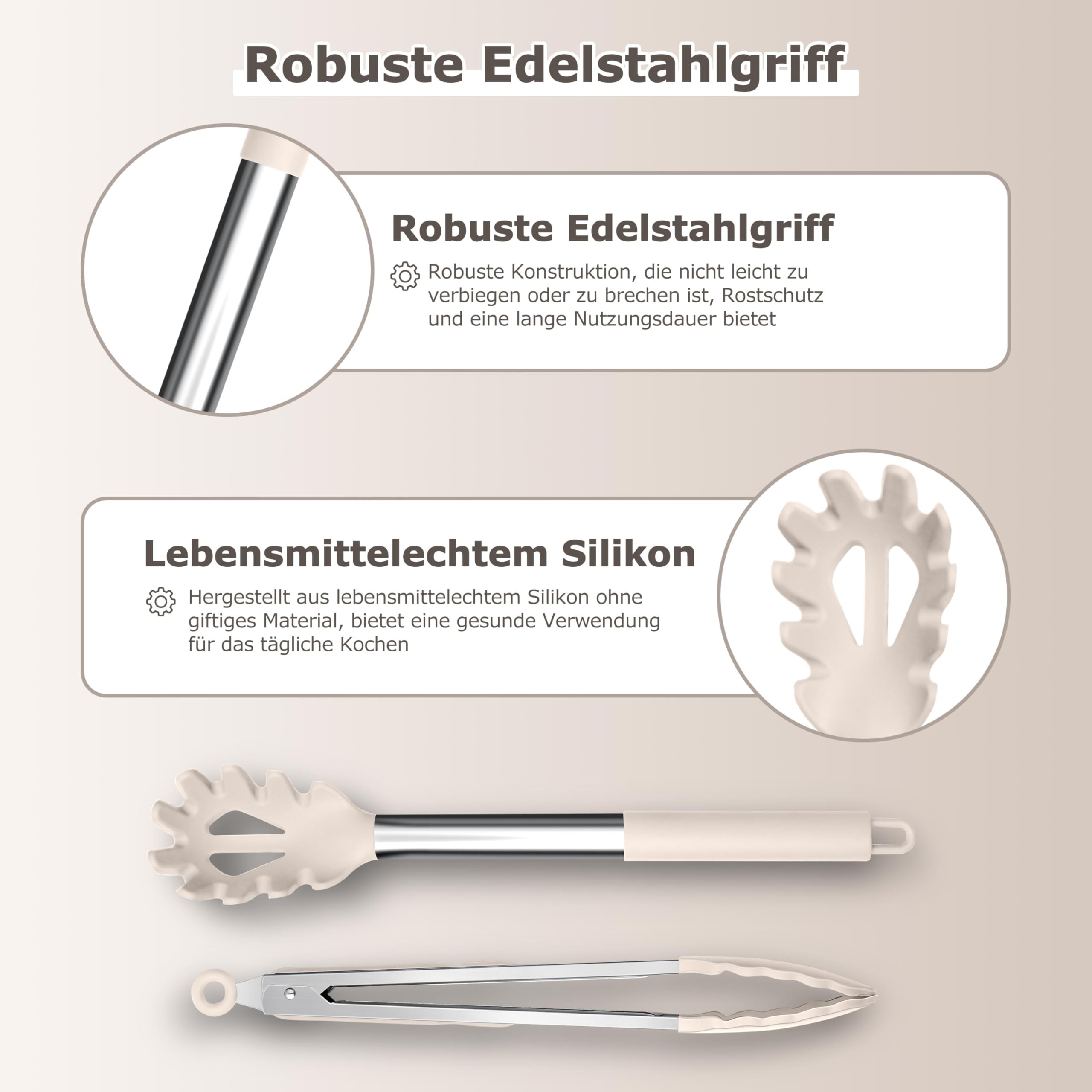 homikit-spaghettil-ffel-k-chenzange-set-khaki-2-tlg-silikon image 3