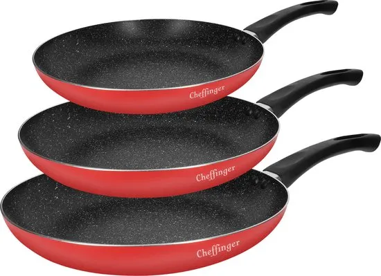 cheffinger-cookware-cf-pa03-bratpfanne-rot-antihaft image 1