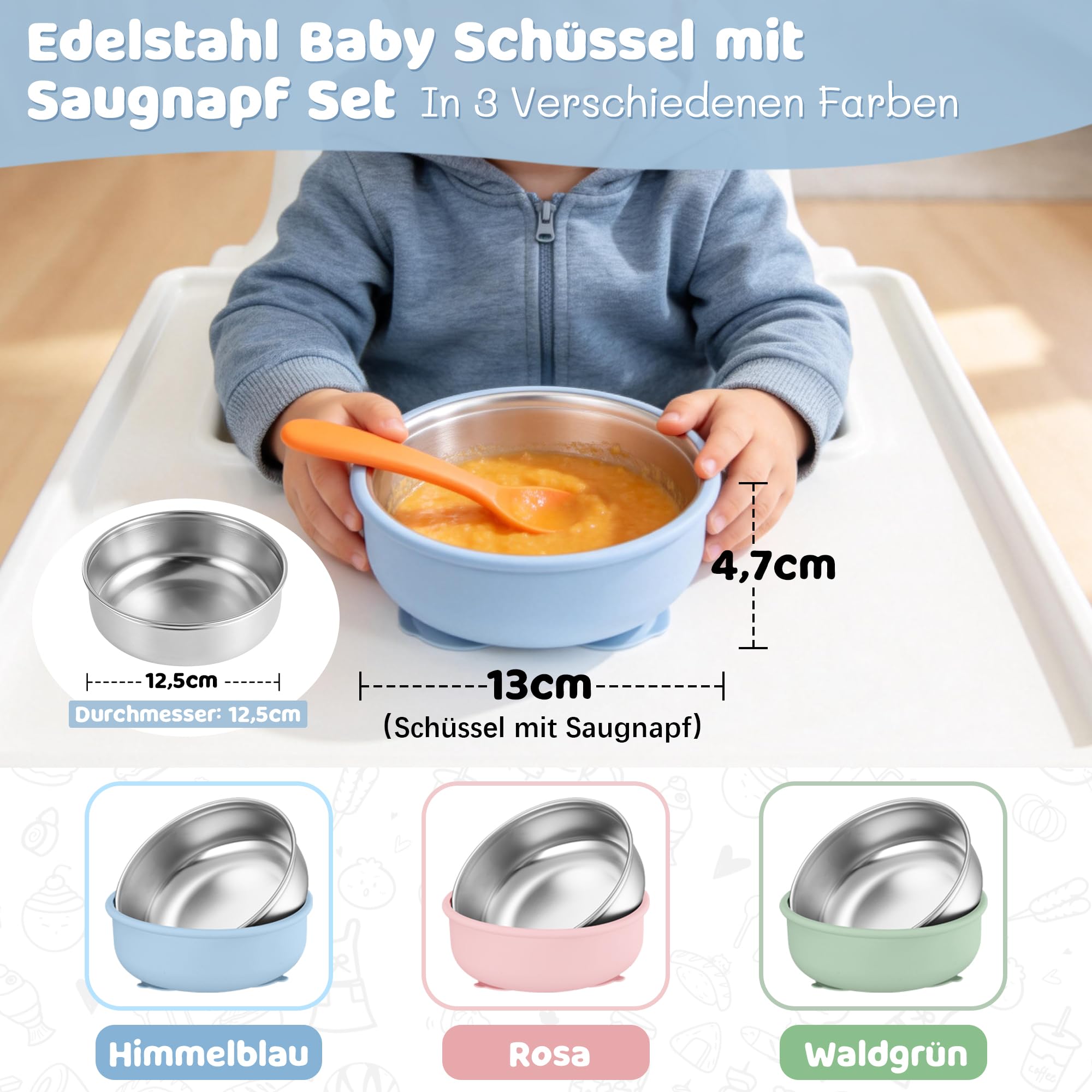 homikit-dinnerware-baby-sch-ssel-saugnapf-3er-set-edelstahl image 3