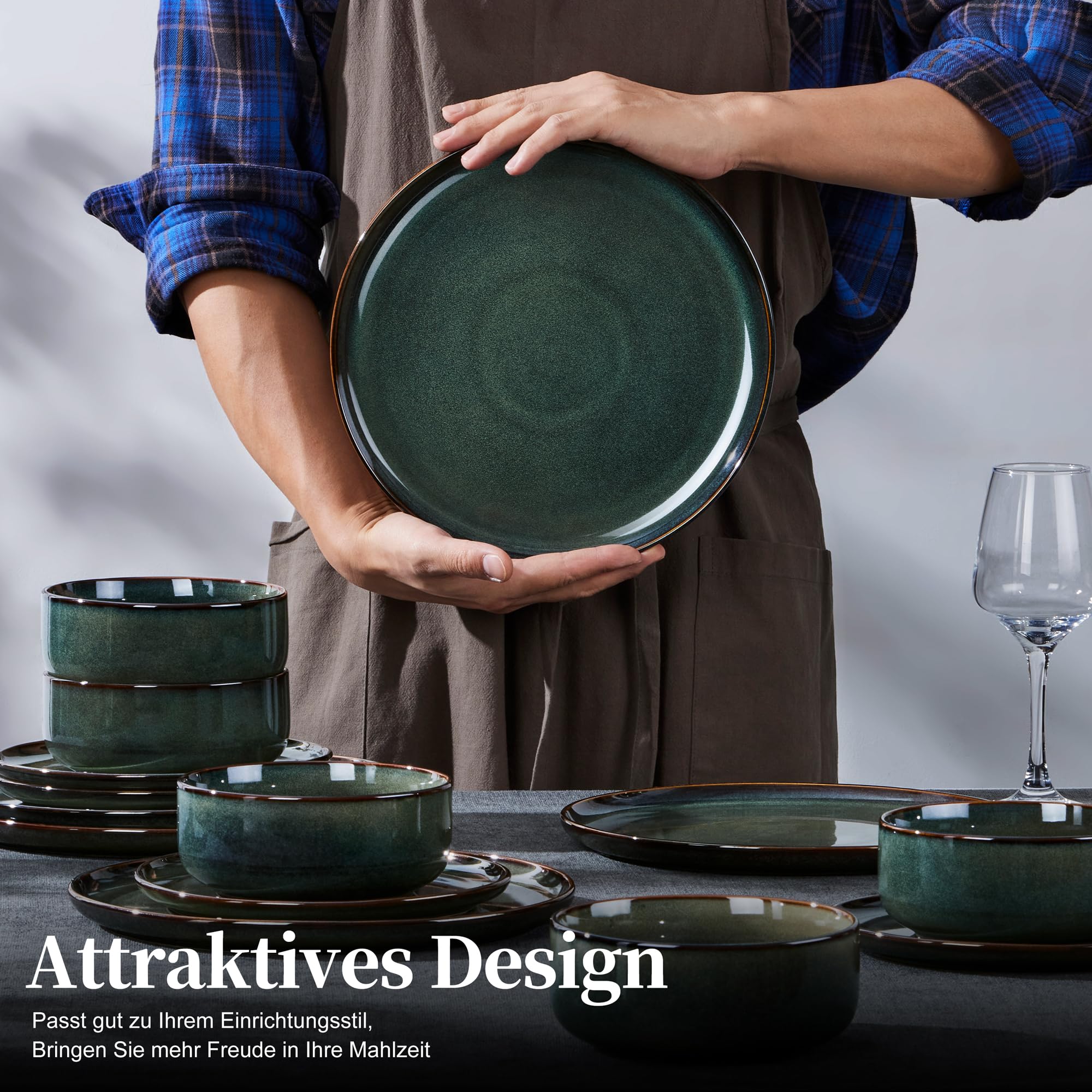 homikit-dinnerware-tellerset-26-5-cm-steinzeug-gr-n-6-teilig image 5