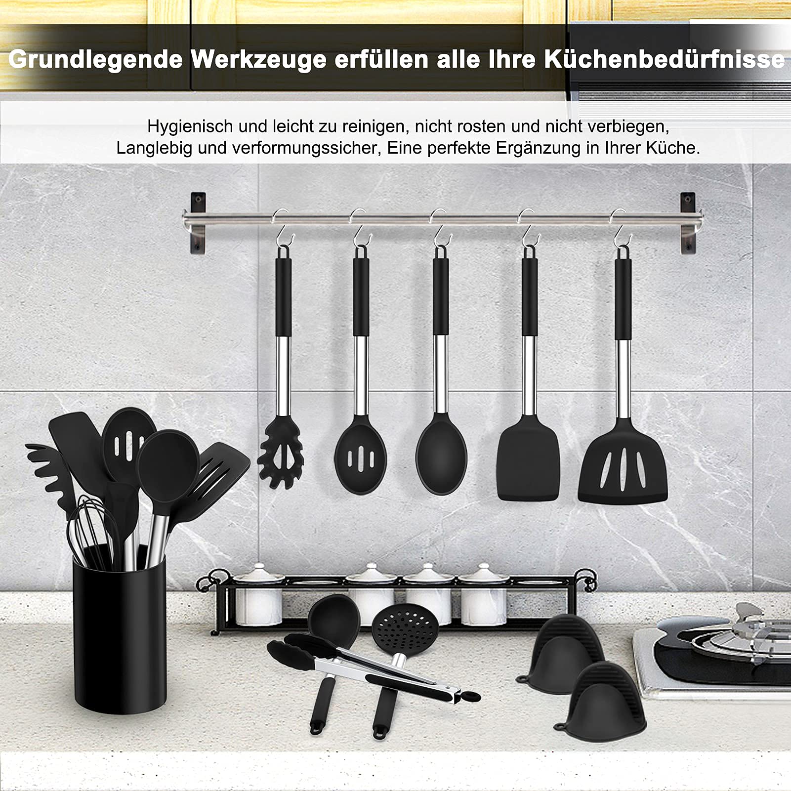 homikit-k-chenhelfer-set-silikon-17-teilig-schwarz-edelstahl image 7