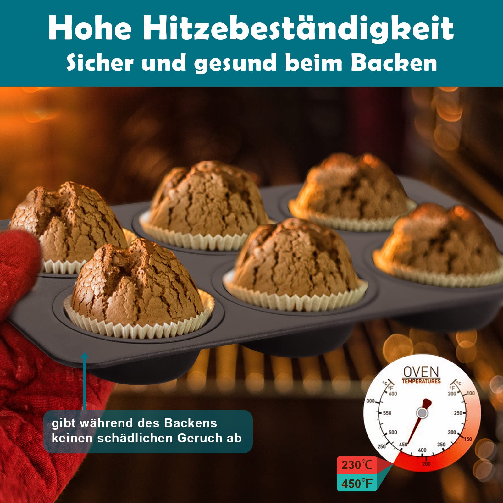 homikit-bakeware-muffinform-6er-4er-pack-edelstahl-antihaft image 5