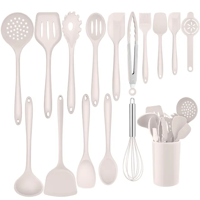 homikit-kitchen-gadgets-k-chenhelfer-set-16-tlg-khaki-silikon image 1