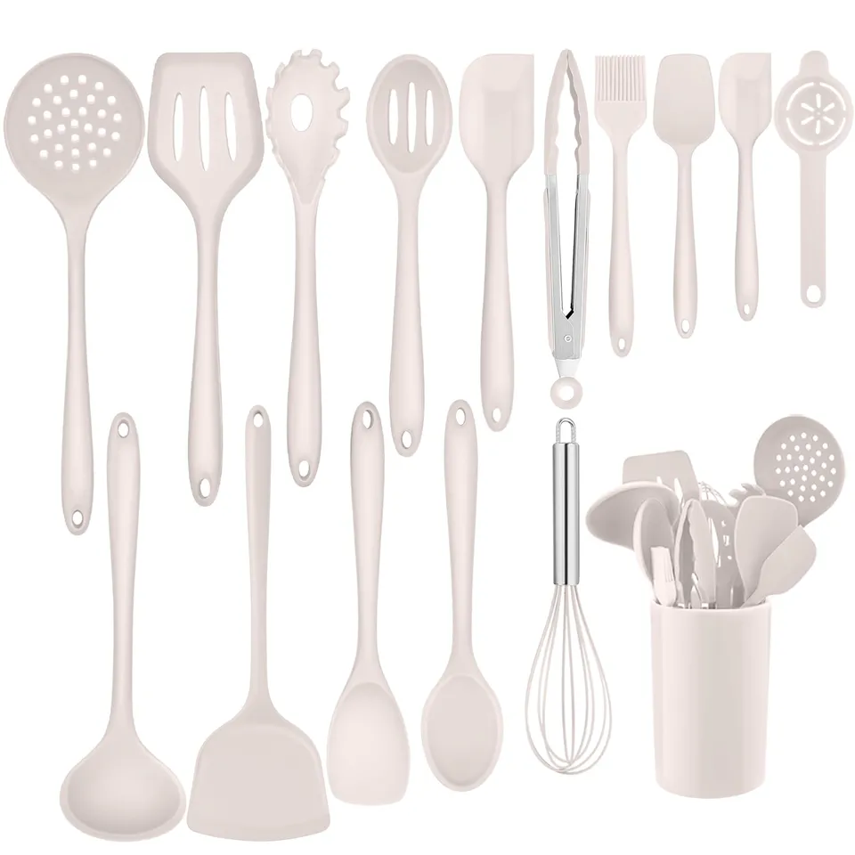 homikit-kitchen-gadgets-k-chenhelfer-set-16-tlg-khaki-silikon image 1