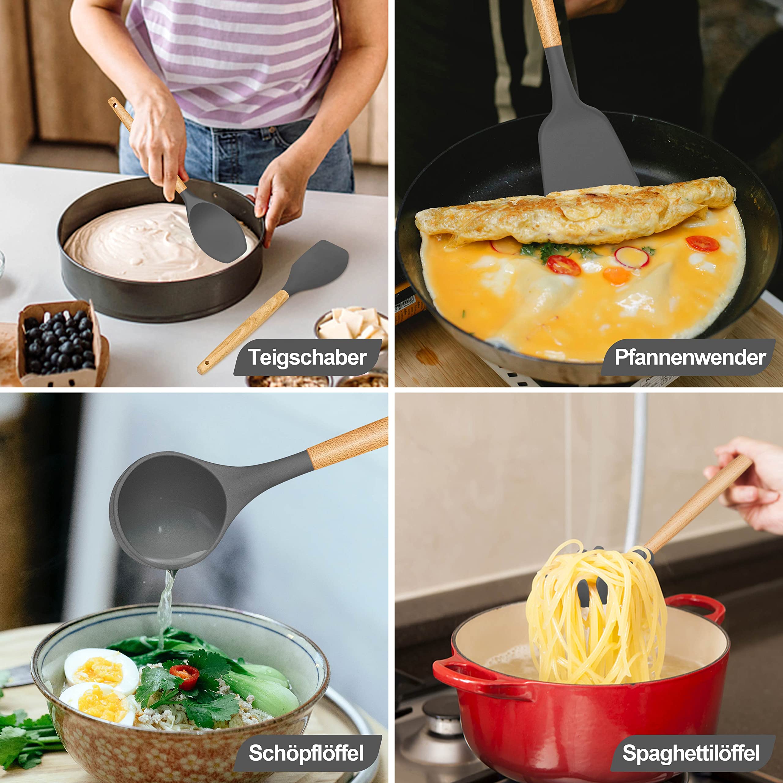 homikit-kitchen-gadgets-kochbesteck-set-15-teilig-grau-holzgriff image 4