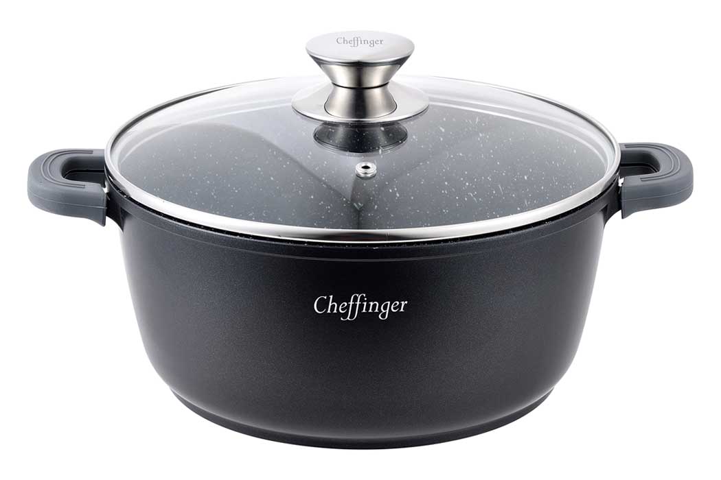 cheffinger-cookware-cf-dc24-bratentopf-24-cm-mit-deckel image 1