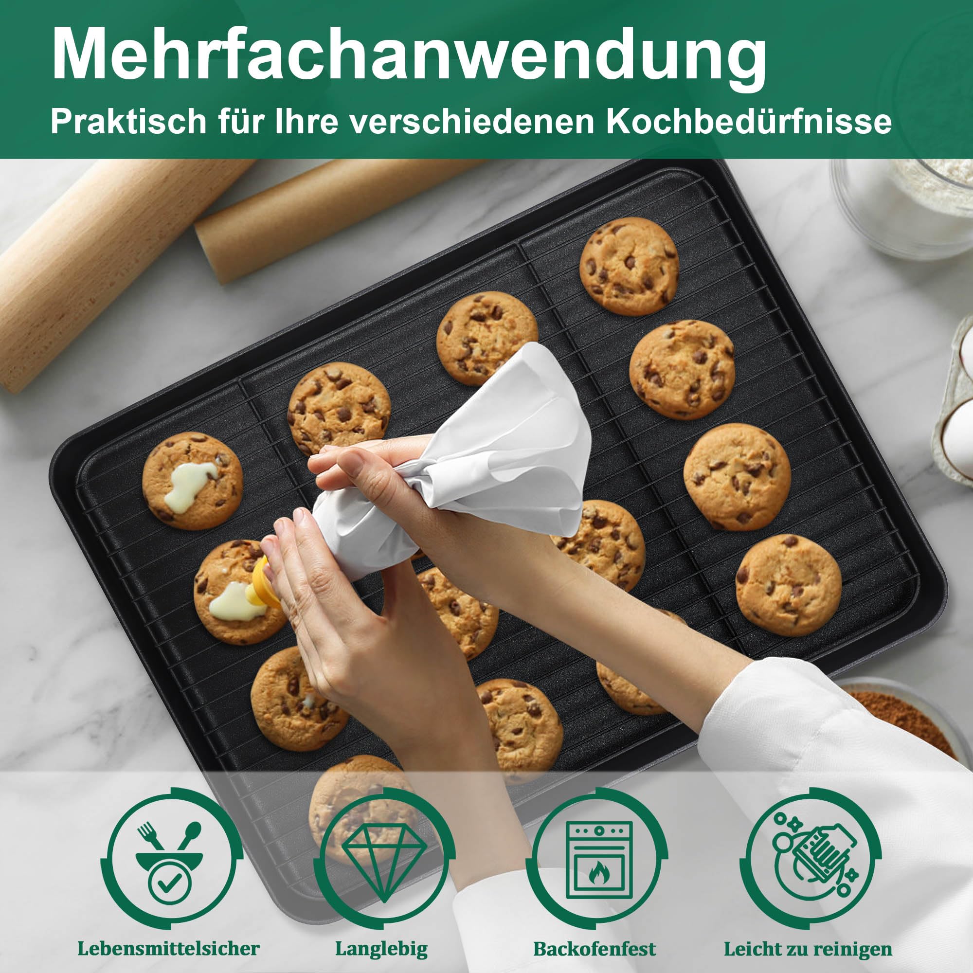 homikit-bakeware-backblech-mit-gitter-40-5cm-antihaft-2-tlg image 7