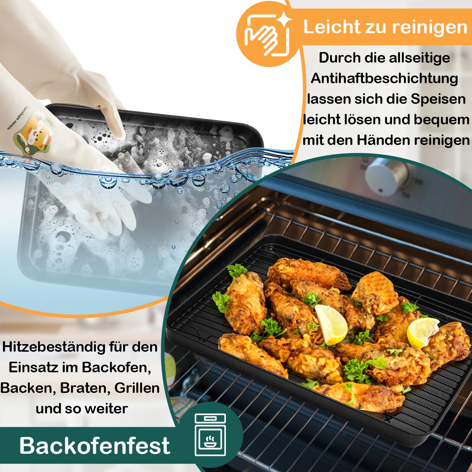 homikit-bakeware-backblech-mit-gitter-31-6cm-antihaft-2-tlg image 5