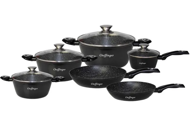 cheffinger-cookware-cf-fa1010-bratpfanne-schwarz-antihaft image 1