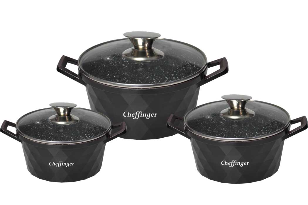 cheffinger-cookware-cf-diac03-kochtopf-schwarz image 1