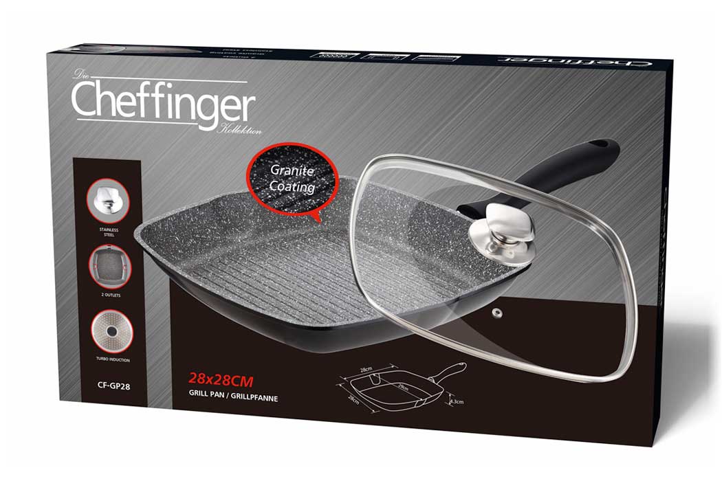 cheffinger-cf-gp28-grillpfanne-28-cm-antihaft-steak image 2