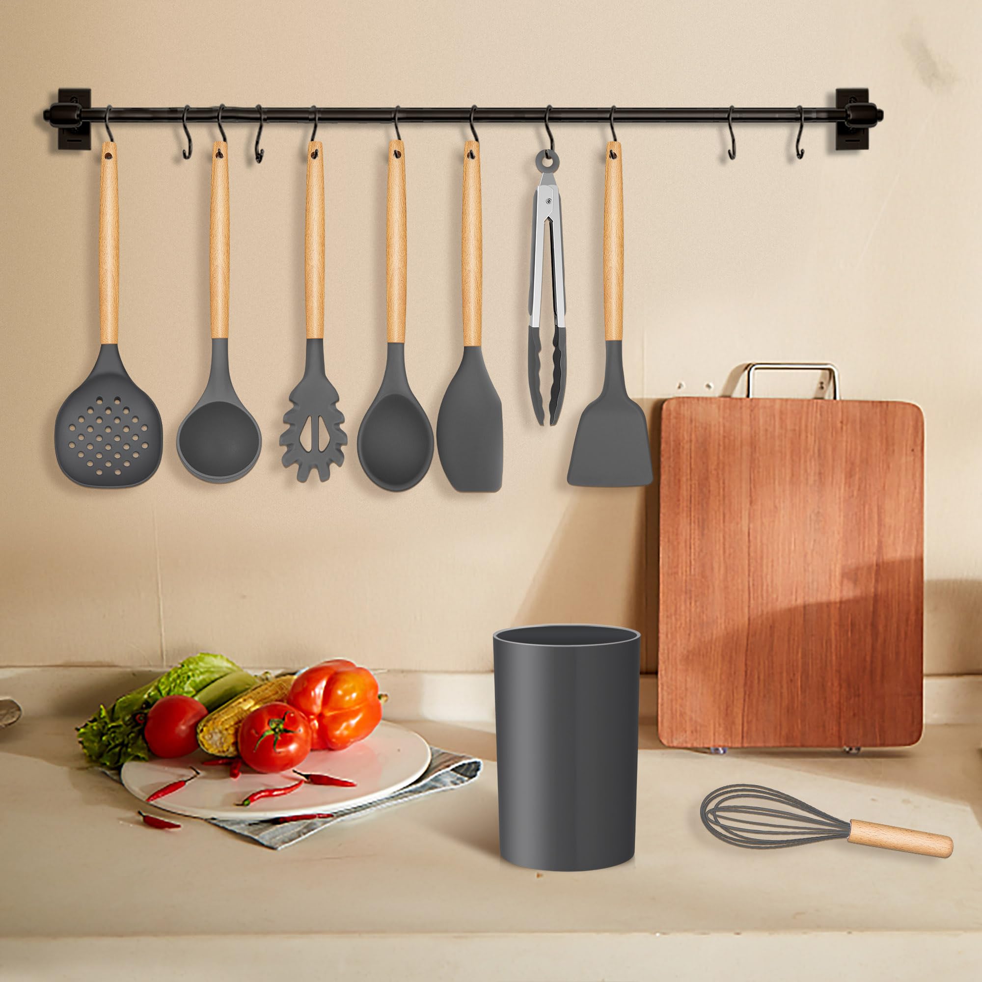 homikit-k-chenhelfer-set-silikon-9-teilig-grau-holzgriff image 7