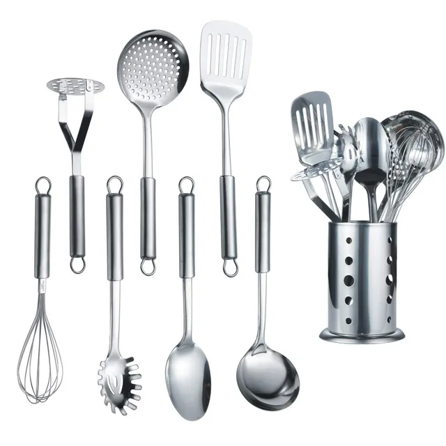 berglander-kitchen-utensils-kochset-7tlg-edelstahl-mit-st-nder image 1